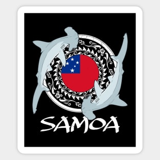 Hammerhead sharks on Samoan flag Sticker